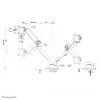 Neomounts DS70S-950WH2 Monitor arm 17-35 inch - gas spring - Topfix - 180°-stop
