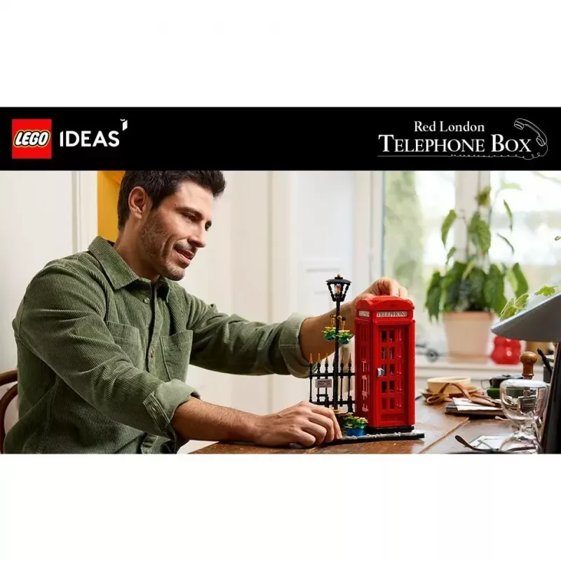 Construction toy LEGO Red London Telephone Box 21347 – modular collectible set, 1460 pieces, 18+