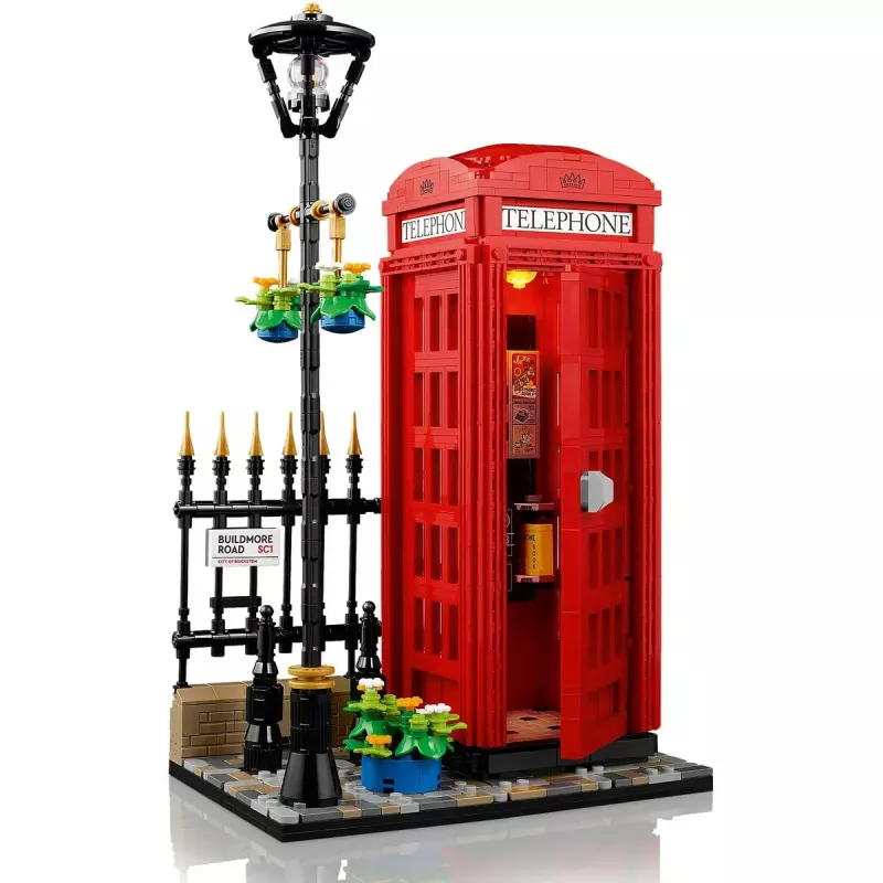 Construction toy LEGO Red London Telephone Box 21347 – modular collectible set, 1460 pieces, 18+