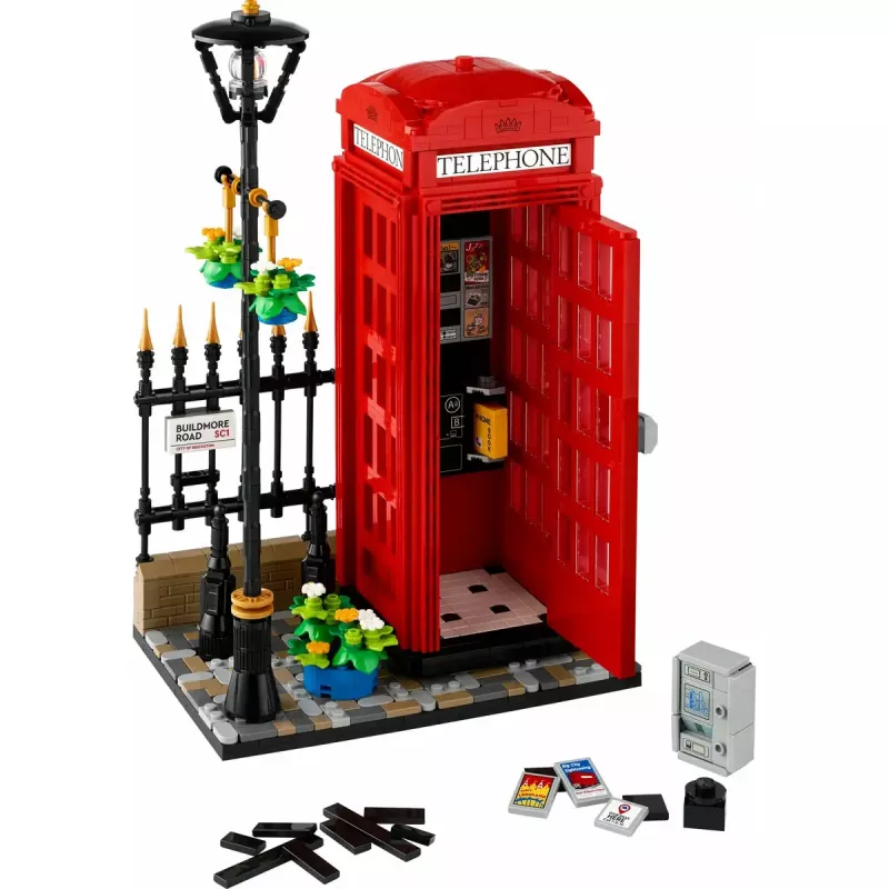 Construction toy LEGO Red London Telephone Box 21347 – modular collectible set, 1460 pieces, 18+