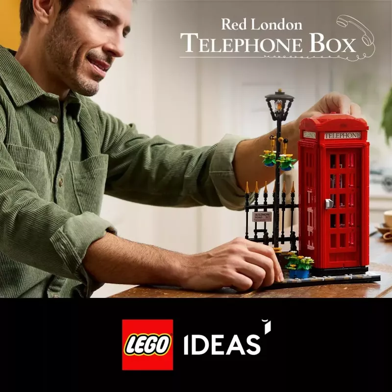 Construction toy LEGO Red London Telephone Box 21347 – modular collectible set, 1460 pieces, 18+