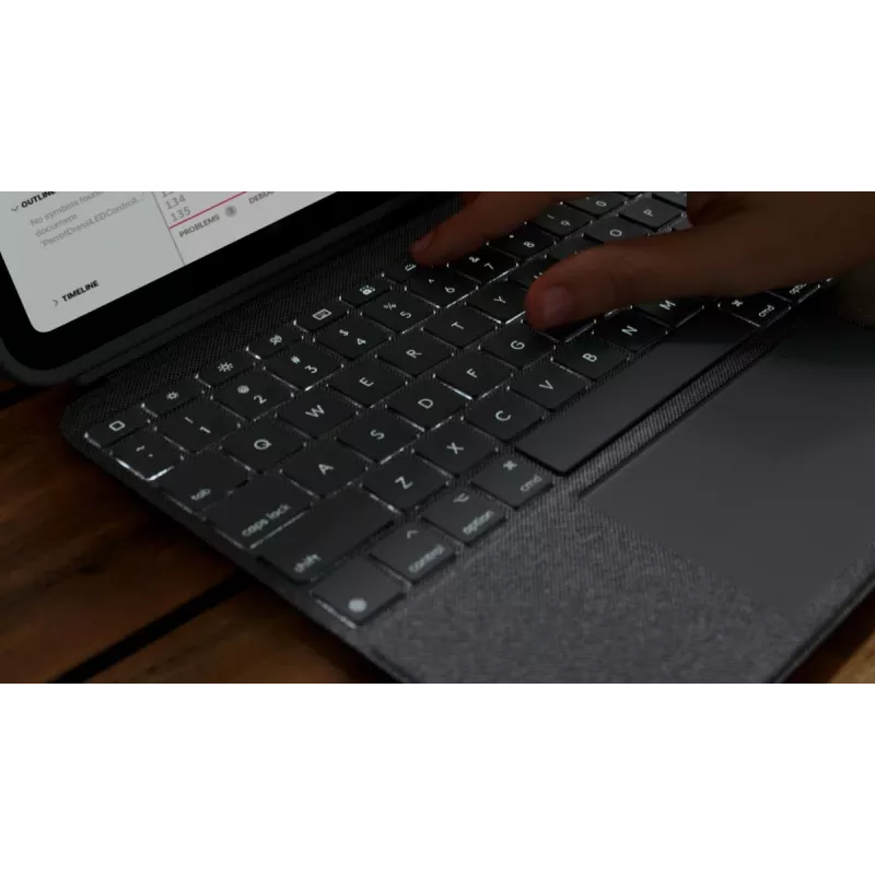 LOGITECH Combo Touch for iPad (10th gen) - Oxford Grey - German Qwertz