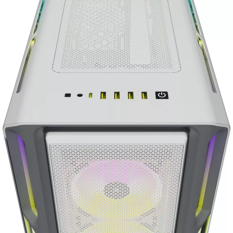 CORSAIR Mid-tower ATX Pc Case - Icue 5000t - RGB Tempered Glass - White