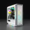 CORSAIR Mid-tower ATX Pc Case - Icue 5000t - RGB Tempered Glass - White