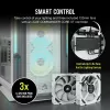 CORSAIR Mid-tower ATX Pc Case - Icue 5000t - RGB Tempered Glass - White