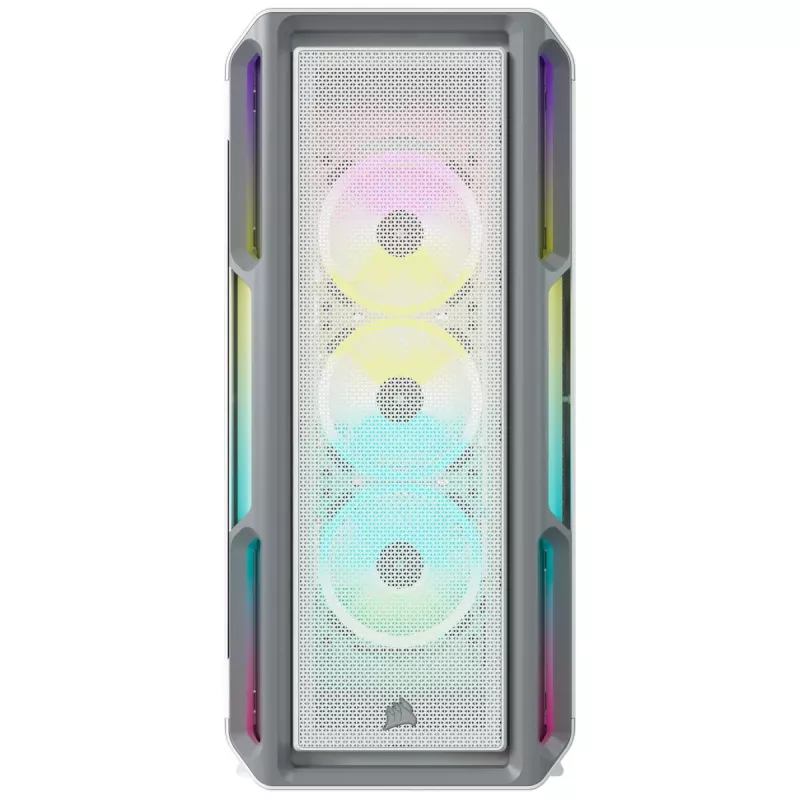 CORSAIR Mid-tower ATX Pc Case - Icue 5000t - RGB Tempered Glass - White