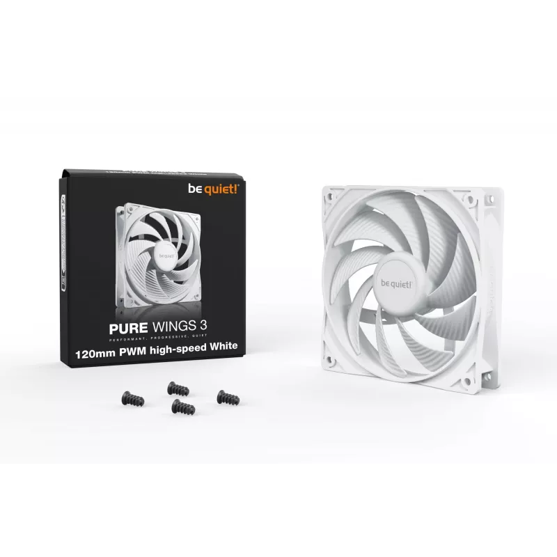 be quiet Pure Wings 3 120mm PWM high-speed White Computer case Fan 12 cm 1 pc(s)