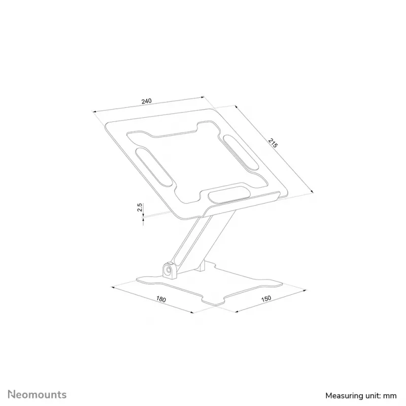 Neomounts DS20-740BL1 Laptop stand 11-15 inch - height adjustable - foldable - compact - universal
