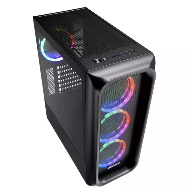 PC Case Sharkoon TK5M RGB ATX Desktop Black