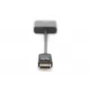 DIGITUS ASSMANN DisplayPort adapter cable, DP - DVI (24+5) M/F, 15cm w/interlock, DP 1.2 compatible, CE black
