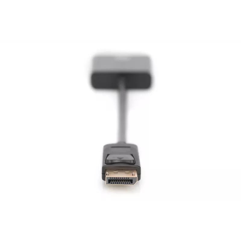DIGITUS ASSMANN DisplayPort adapter cable, DP - DVI (24+5) M/F, 15cm w/interlock, DP 1.2 compatible, CE black