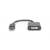 DIGITUS ASSMANN DisplayPort adapter cable, DP - DVI (24+5) M/F, 15cm w/interlock, DP 1.2 compatible, CE black