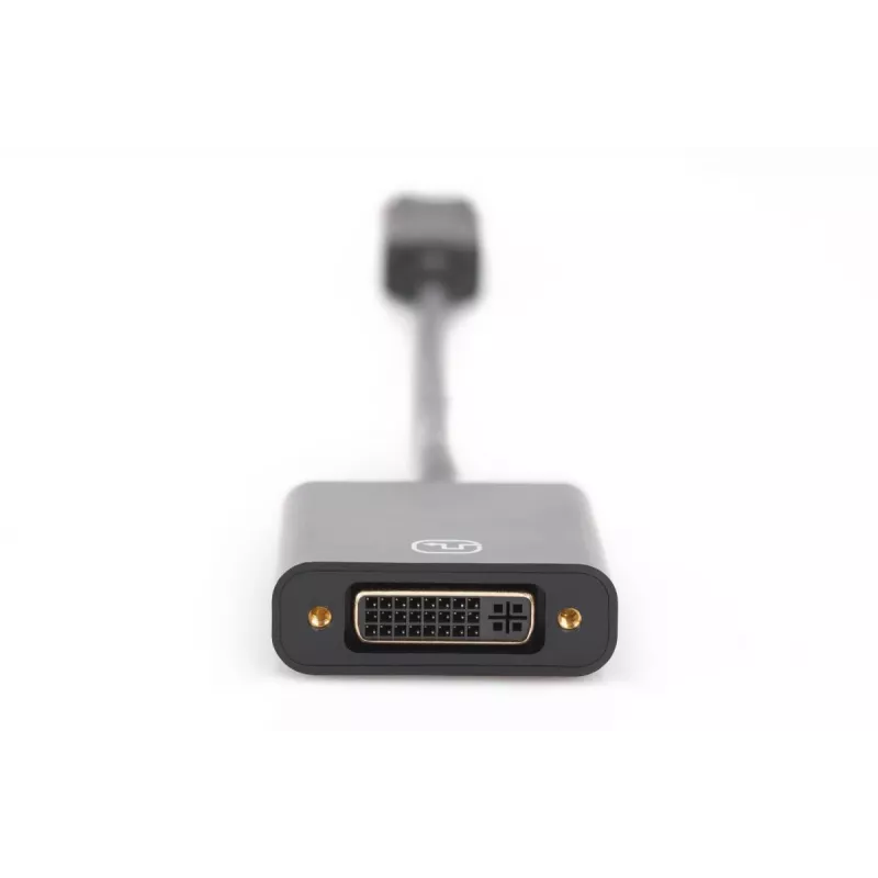 DIGITUS ASSMANN DisplayPort adapter cable, DP - DVI (24+5) M/F, 15cm w/interlock, DP 1.2 compatible, CE black