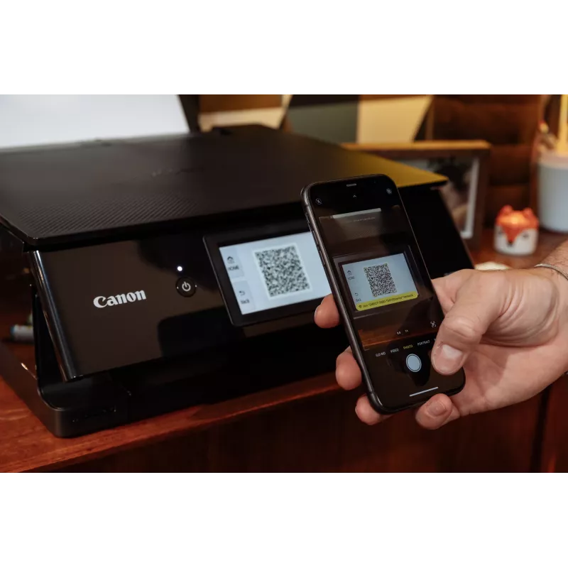 Canon PIXMA TS8750 Multifunction Wireless Inkjet Printer with 6-Ink System, Auto Duplex, 4.3 inch Touchscreen, Print Copy Scan, A4, Black