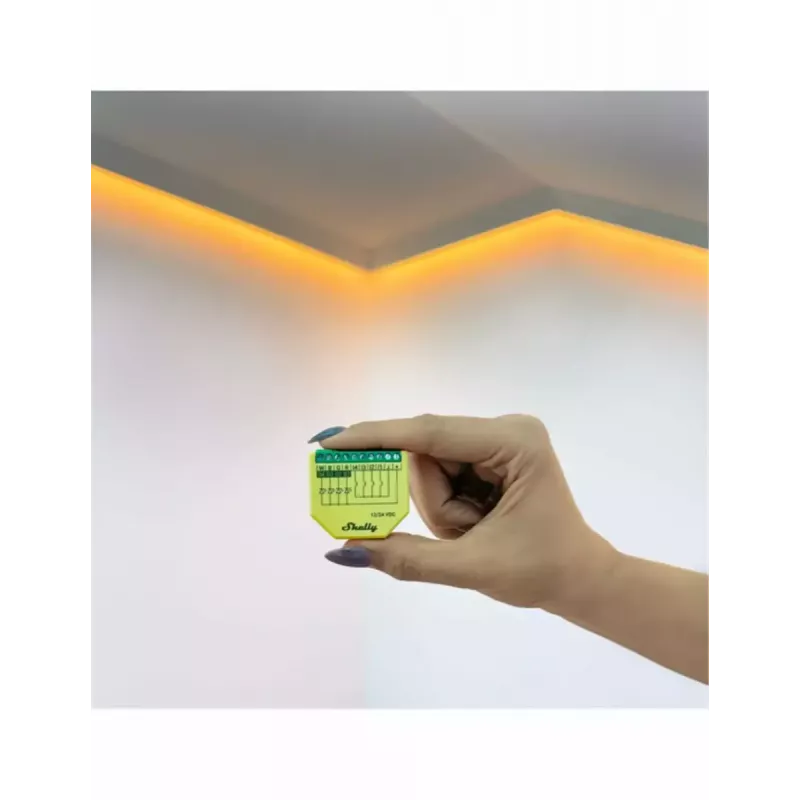 Shelly Plus RGBW PM Wireless Smart Light Green Yellow