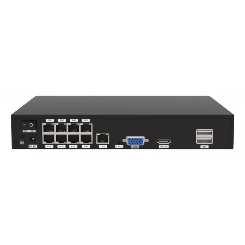 Video surveillance kit Foscam FN9108E-T4-2T BLACK Wired 8 channels