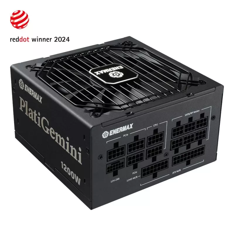 ENERMAX Power Supply Platigemini 1200 Watt 80 Plus Platinum Fully Modular ATX 3.1 & ATX12vo