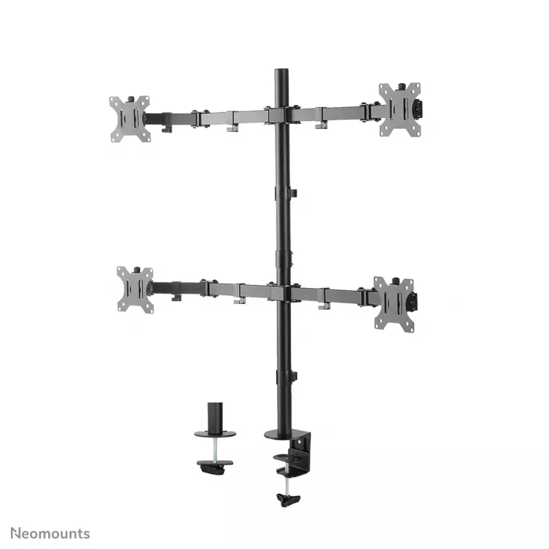 Neomounts FPMA-D550D4BLACK Monitor arm 13-32 inch, Clamp/Grommet, 6 kg, 33 cm (13 inch), 81.3 cm (32 inch), 100 x 100 mm, Black