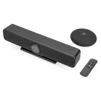 DIGITUS 4K All-in-One Video Bar - Video Conference System (4x mic/1x speaker, 1x table mic)