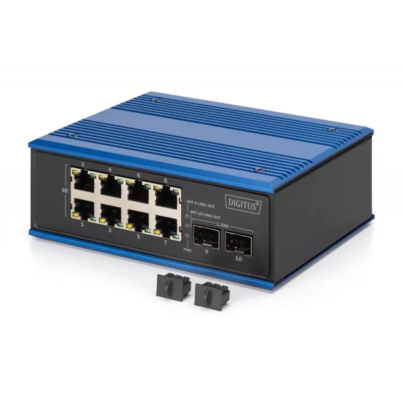 Unmanaged Switch DIGITUS DN-651150 8 Gigabit Ethernet Ports 2 SFP Modules