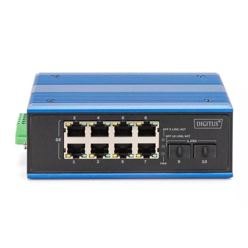 Unmanaged Switch DIGITUS DN-651150 8 Gigabit Ethernet Ports 2 SFP Modules