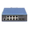 DIGITUS Industrial 8+2 Port L2 Managed Gigabit Ethernet Switch 8x GE RJ45 + 2 SFP Port