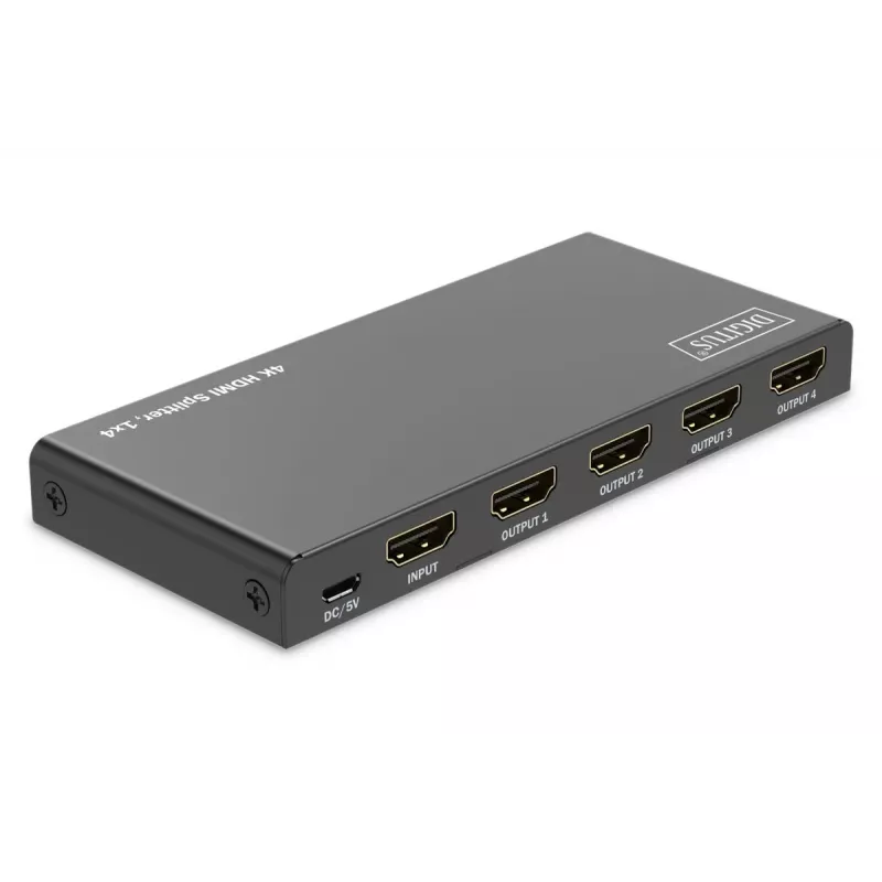 DIGITUS 1x4 HDMI Splitter. 4K/60Hz HDCP 2.3. EDID Control