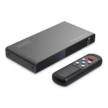 DIGITUS 3x1 HDMI Switch. 8K/60Hz (4:4:4). HDR. HDCP 2.3