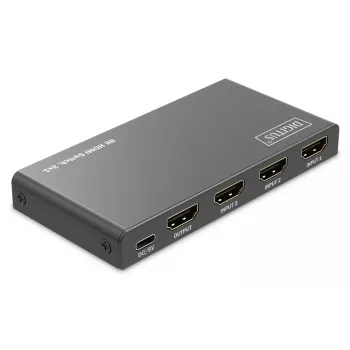 DIGITUS 3x1 HDMI Switch. 8K/60Hz (4:4:4). HDR. HDCP 2.3