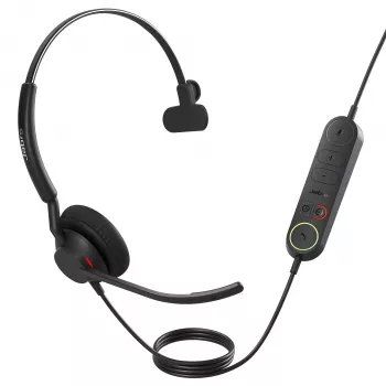 Jabra Engage 40 - (Inline Link) USB-A UC Mono, Wired, Office/Call center, 50 - 20000 Hz, 45 g, Headset, Black