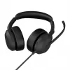 Jabra Evolve2 50 - USB-C MS Stereo, Wired, 20 - 20000 Hz, Office/Call center, 127 g, Headset, Black