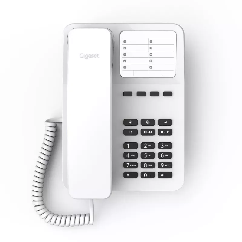 Analog telephone Gigaset DESK 400 White Wired handset 10 phonebook entries
