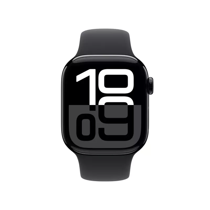 Smartwatch Apple Watch Series 10 GPS 42mm Jet Black Aluminium Case with Black Sport Band - S/M