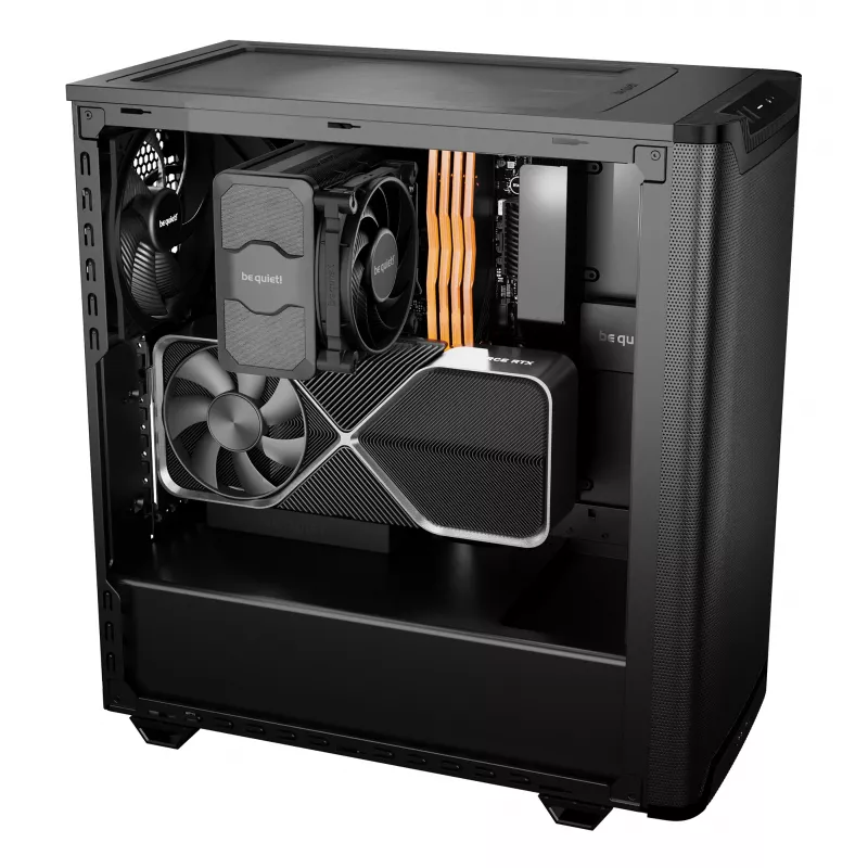 PC case bequiet! PURE BASE 501 Airflow Window MIDI Tower — ATX, tempered glass, 3x140/240mm support, 2x3.5 inch + 5x2.5 inch, USB-A x2, USB-C x1