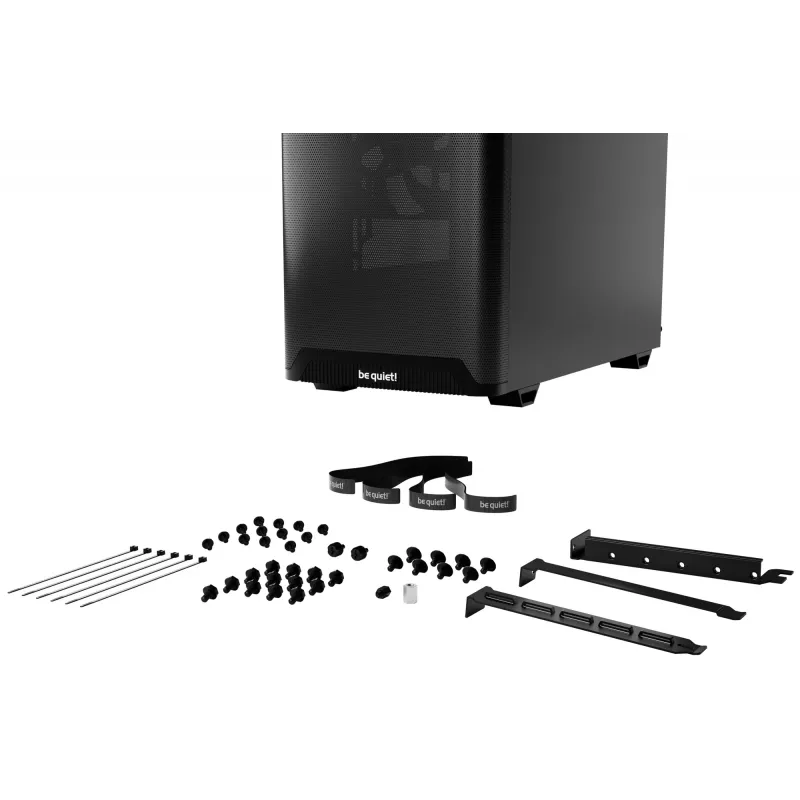 PC case bequiet! PURE BASE 501 Airflow Window MIDI Tower — ATX, tempered glass, 3x140/240mm support, 2x3.5 inch + 5x2.5 inch, USB-A x2, USB-C x1