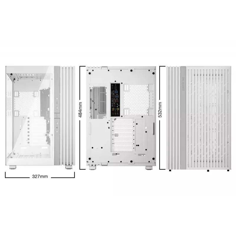 PC Case be quiet! LIGHT BASE 900 DX White Full Tower — ATX/EATX support, glass side, multi RGB, max GPU 495 mm, CPU cooler height 190 mm