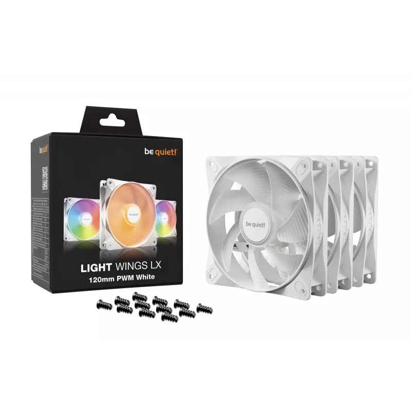 be quiet! LIGHT WINGS LX 120mm PWM 3-Pack White Computer case Fan 12 cm 3 pc(s)