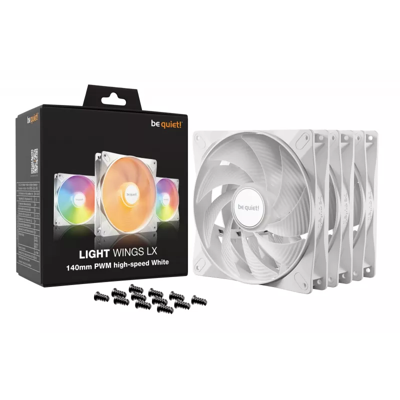 be quiet! LIGHT WINGS LX 140mm PWM High Speed 3-Pack White Computer case Fan 14 cm 3 pc(s)