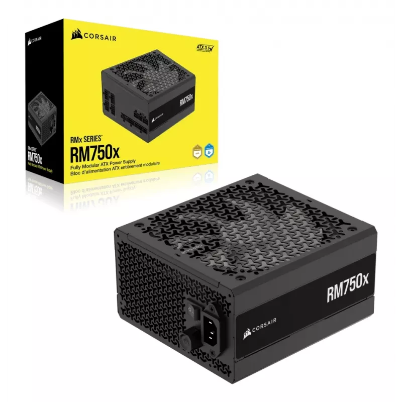 CORSAIR Power Supply - 750w Rm750x 24-pin ATX Black
