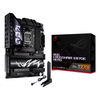 Motherboard ASUS ROG CROSSHAIR X870E HERO — AMD X870E, Socket AM5, ATX, 4× DDR5 DIMM, 192GB, Wi‑Fi 7, Bluetooth 5.4