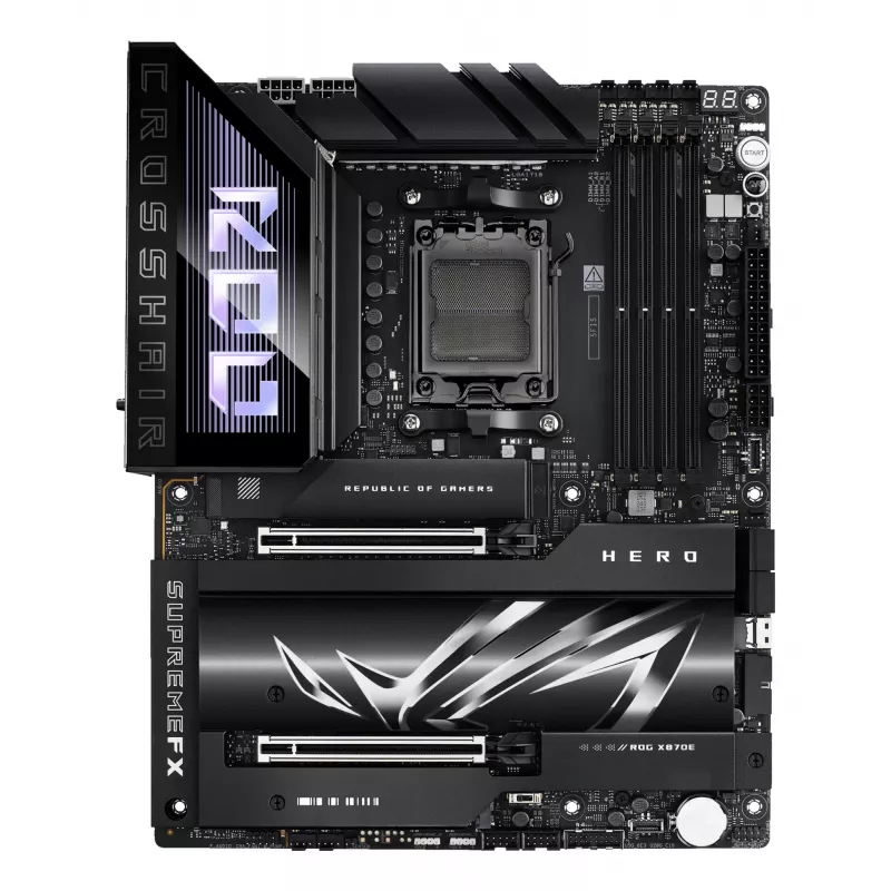 Motherboard ASUS ROG CROSSHAIR X870E HERO — AMD X870E, Socket AM5, ATX, 4× DDR5 DIMM, 192GB, Wi‑Fi 7, Bluetooth 5.4
