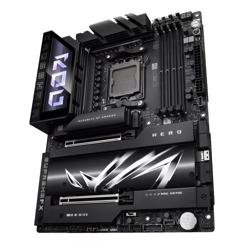Motherboard ASUS ROG CROSSHAIR X870E HERO — AMD X870E, Socket AM5, ATX, 4× DDR5 DIMM, 192GB, Wi‑Fi 7, Bluetooth 5.4