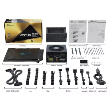 SEASONIC Focus Gx Power Supply Unit 750 W 20+4 Pin ATX ATX Black