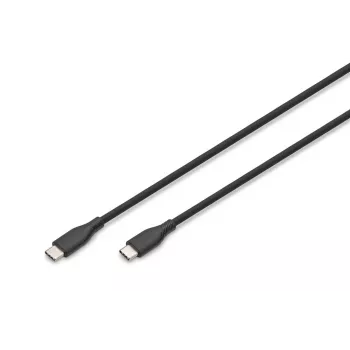 DIGITUS USB-C Silicone charging cable USB-C - USB-C USB 2.0 60W - 1m black