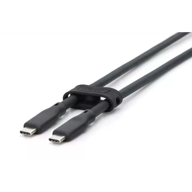 DIGITUS USB Silicone connection cable USB-C - USB-C USB 3.2 Gen2 10G 4K 100W - 1m black