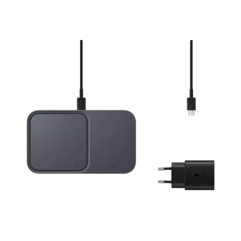 Wireless charger Samsung EP-P5400, 15 W, grey, USB indoor charger, compatible with headphones, smartphones and smartwatches