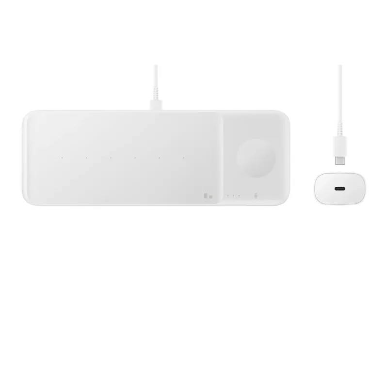Samsung Wireless Charger Trio Headset, Smartphone, Smartwatch White USB Wireless charging Fast charging Indoor