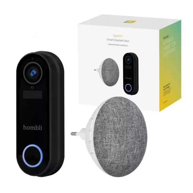 Smart Doorbell Hombli Pack Black White IP65 Wireless 1080p