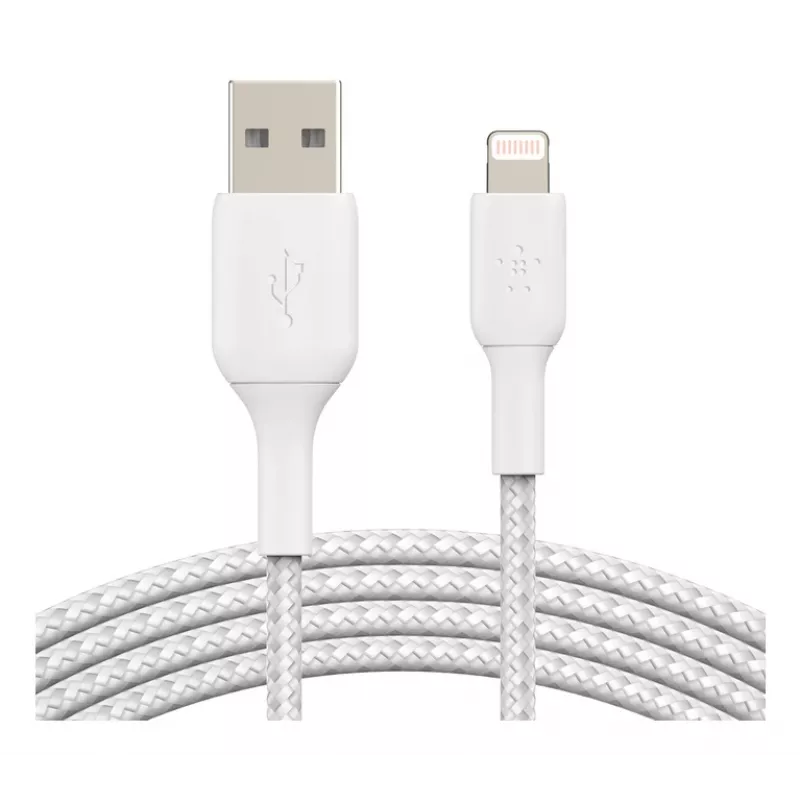 BELKIN Lightning To USB-a Cable Braided 1m White