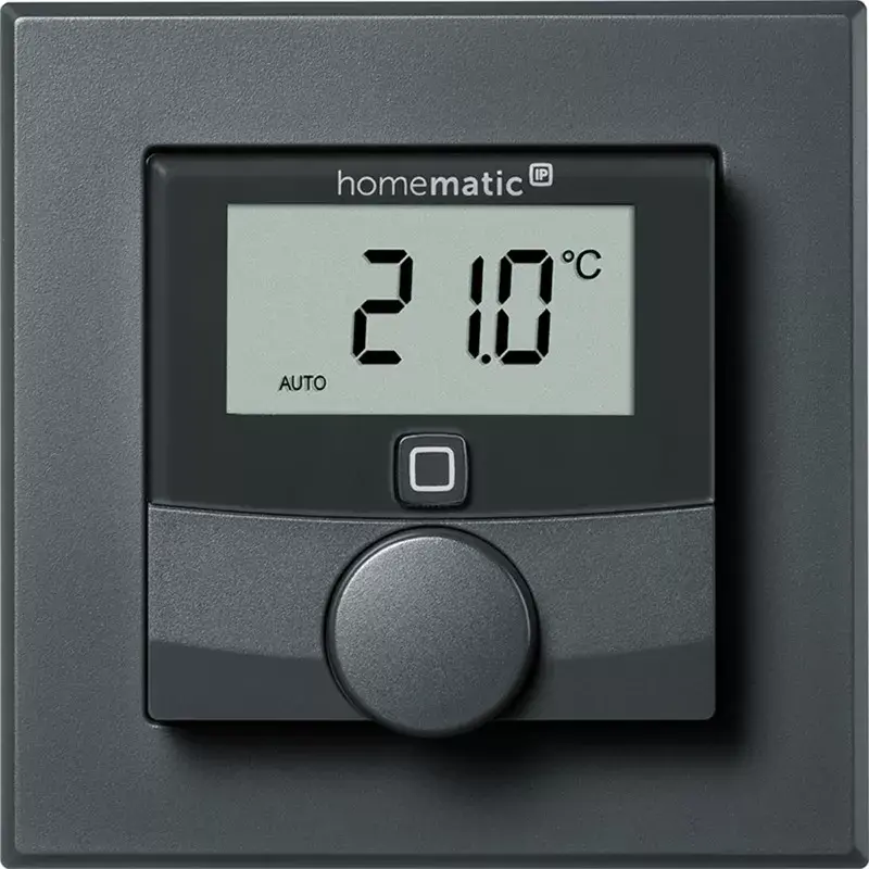 Wall thermostat HomeMatic HmIP-BWTH-A Anthracite 230V — room temperature controller, mains-powered